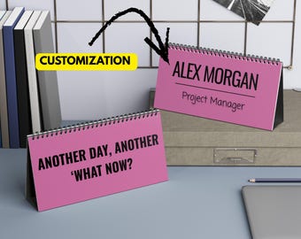 Placa de mesa personalizada e sarcástica para escritório, presente engraçado para o trabalho