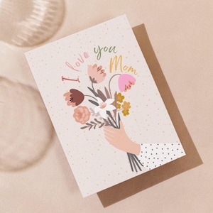 Muttertag druckbare Karte, alles Gute zum Muttertag, Floral, Grußkarte für Mama Sofort-Download, alles Gute zum Geburtstagsgeschenk für Mama