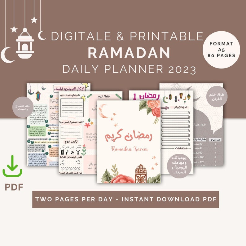 Ramadan Daily Planner 2023, Digital Ramadan Planner, Ramadan Planner