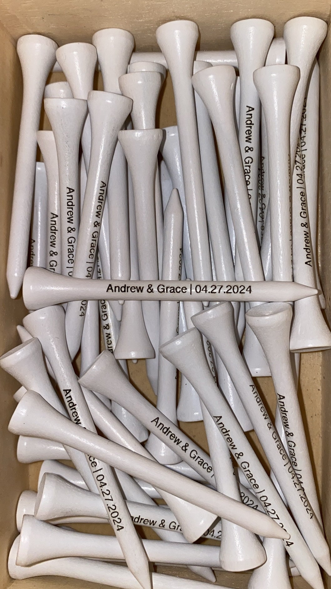 Personalized Golf Tees - Laser Engraved Golf Tee - Custom Golf Tees - 3 Golf Tee Colors - Custom Golf Gift 2.75&quot; SMALL ORDERS & BULK
