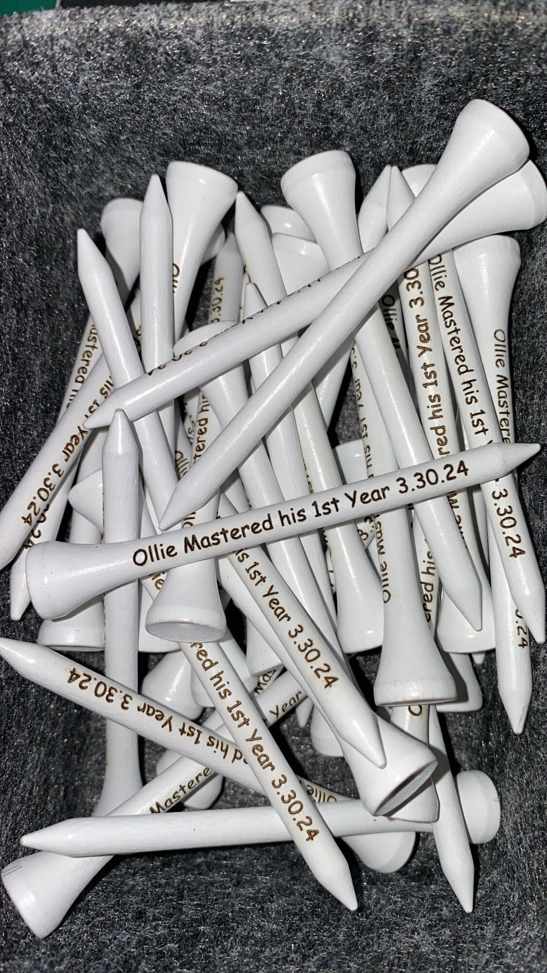 Personalized Golf Tees - Laser Engraved Golf Tee - Custom Golf Tees - 3 Golf Tee Colors - Custom Golf Gift 2.75&quot; SMALL ORDERS & BULK