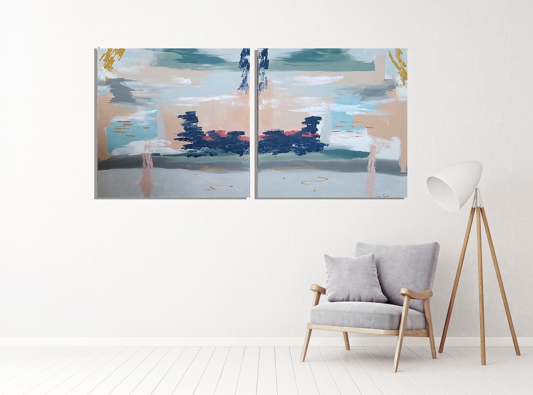 Moss and Mist Spaces of Arcadia Leta Taylor Original Abstract Art Deco