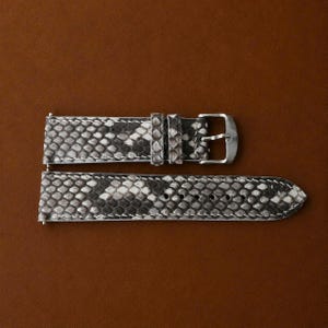 Handgjorda klockarmband av ormskinn, färger som visas på bilden, storlekar 14 mm, 16 mm, 18 mm, 20 mm, 21 mm, 22 mm, 24 mm, 26 mm...