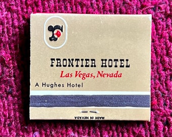 Vintage Las Vegas Matchbook - Frontier Hotel and Casino Matches - Antique Las Vegas Memorabilia, Nevada