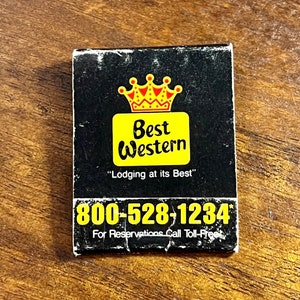 Vintage Motel Matchbook - Vintage Matches - Antique Hotel Memorabilia - Best Western Motels