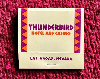 Vintage Las Vegas Matchbook - Thunderbird Hotel and Casino Matches - Antique Las Vegas Memorabilia, Nevada