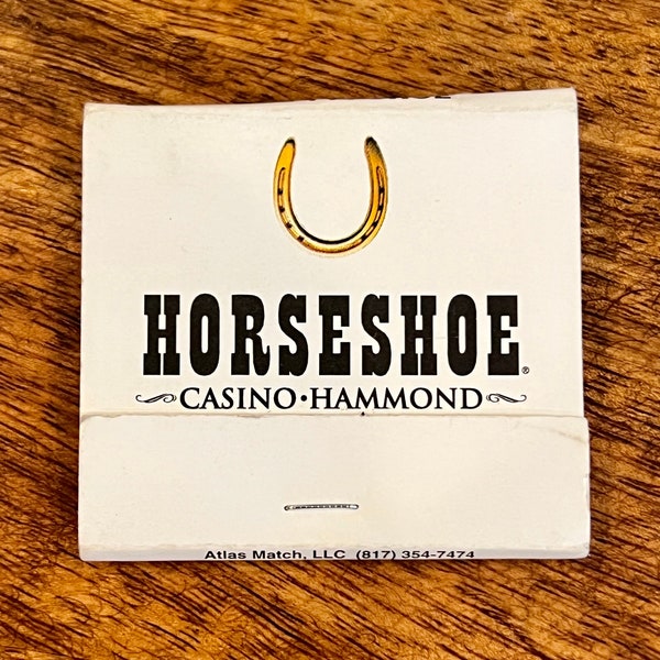 HORSESHOE CASINO - Vintage Indiana Matchbook - Hammond, Indiana