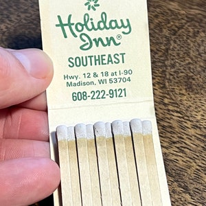 Vintage Wisconsin Matchbook - Vintage Motel Matches - Holiday Inn, Madison, Wisconsin, A Better Place to Be