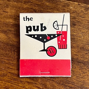 Vintage New Jersey Matchbook - Vintage Restaurant Bar Matches - Antique Memorabilia - The PUB, PUB, Pennsauken, Nj