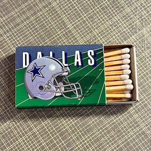DALLAS COWBOYS - Vintage NFL Football Matchbox - Vintage Matches - Sports Team Memorabilia - nfl Team