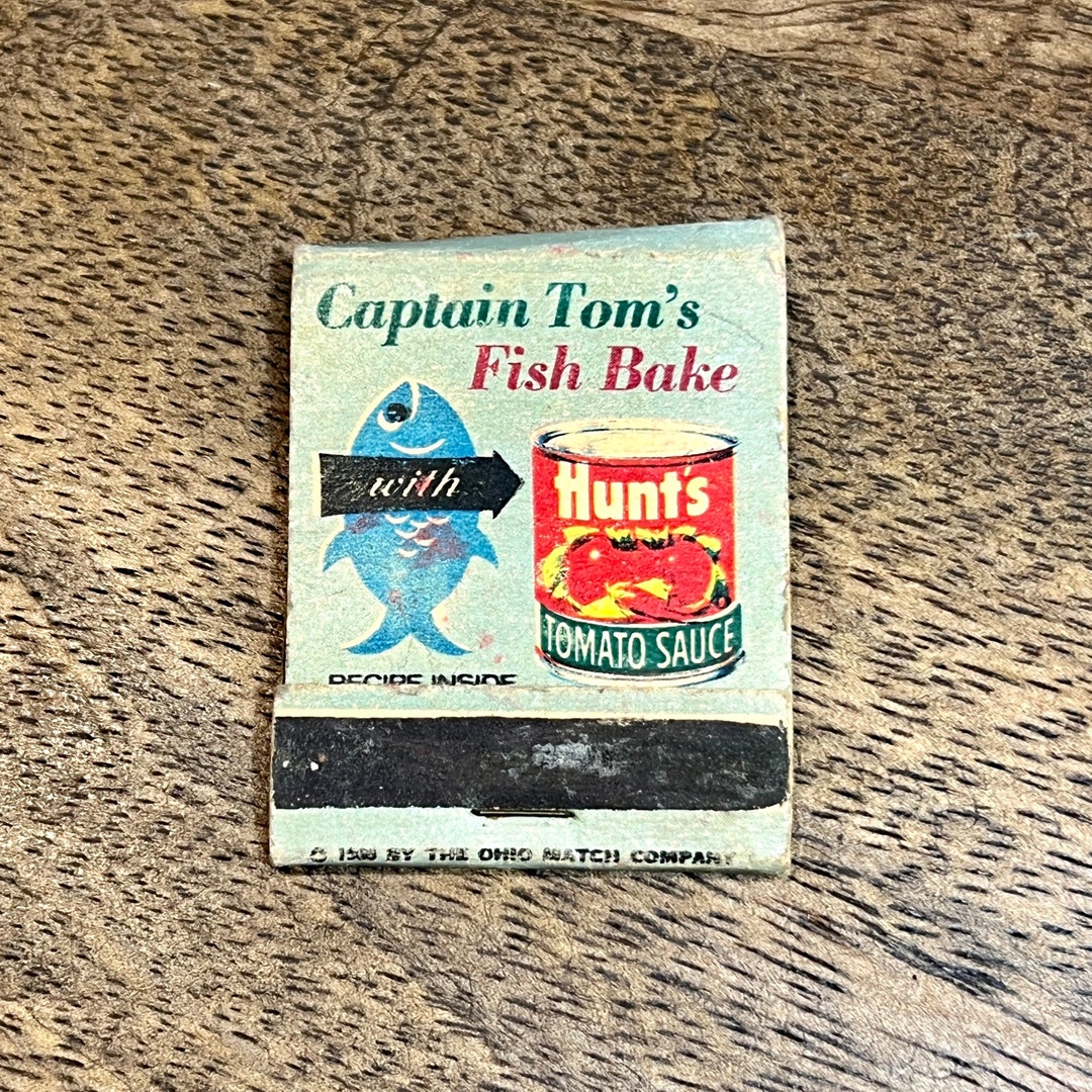 Vintage Kitchen Matchbook Hunts Tomato Sauce Matches Antique Cooking