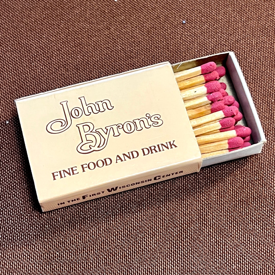 Vintage Milwaukee Matchbox Vintage Restaurant Bar Matches JOHN BYRON'S