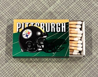 Pittsburgh Steelers - Vintage NFL Football Matchbox - Vintage Matches - Sports Team Memorabilia