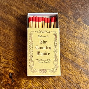 Vintage Restaurant Matchbox - Vintage Steakhouse Matches - The Country Squire - Kenansville