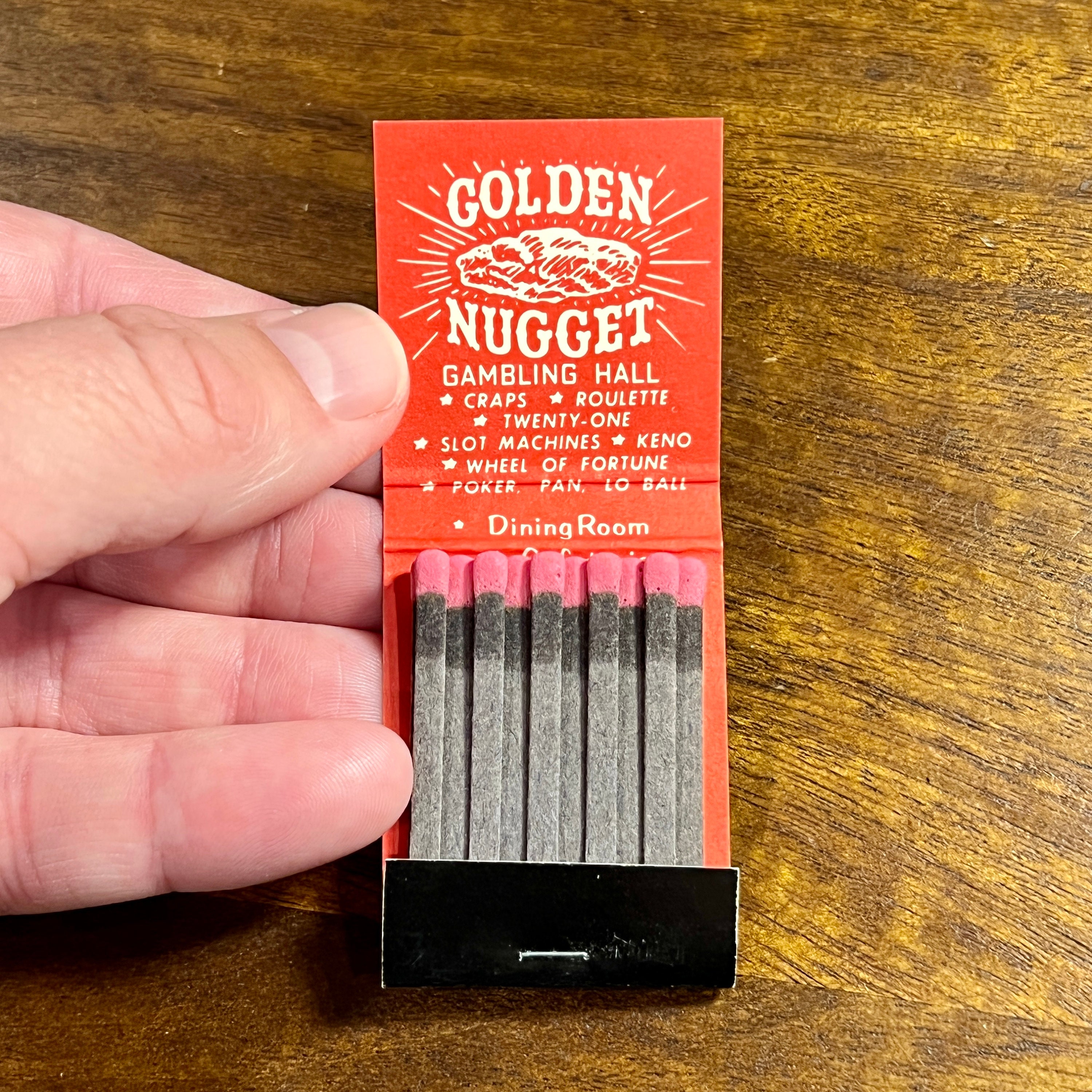 Vintage Las Vegas Matchbook - Golden Nugget Hotel and Casino