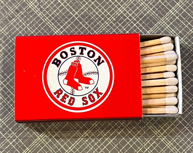 Boston Red Sox - Vintage MLB Baseball Matchbox - Vintage Matches - Sports Team Memorabilia