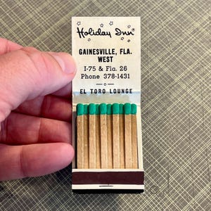 HOLIDAY INN, Gainesville, Florida - Vintage Florida Matchbook - Vintage Hotel Matches