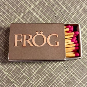 Vintage PHILADELPHIA Matchbox - Vintage Hotel Bar Matches - FROG Restaurant, Philadelphia, Pennsylvania