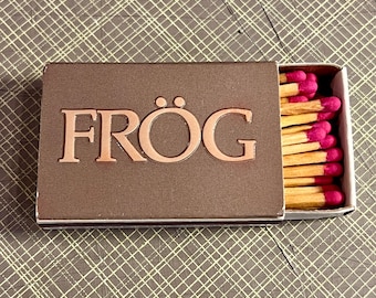 Vintage PHILADELPHIA Matchbox - Vintage Hotel Bar Matches - FROG Restaurant, Philadelphia, Pennsylvania