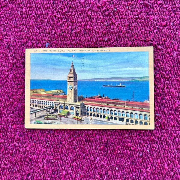 Vintage San Francisco Postcard (used 1948) - The Ferry Building, San Francisco, California - Approx. 3.5"x5.5"