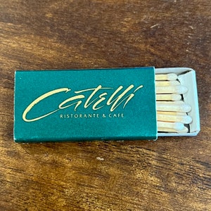 Vintage New Jersey Matchbox - Vintage Restaurant Bar Matches - Antique Memorabilia - CATELLI, VOORHEES, New Jersey