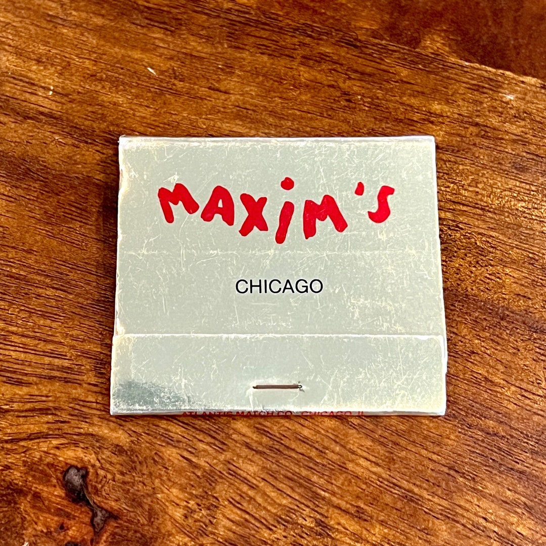 Vintage Chicago Matchbook - Vintage Restaurant Matches - Maxim's ...