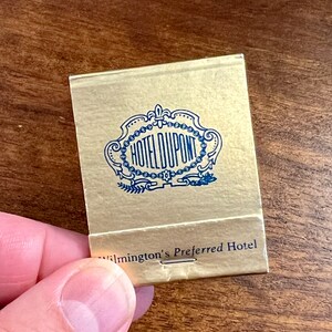Vintage Delaware Matchbook - Vintage Hotel Matches - Hotel DuPont, Wilmington, Delaware