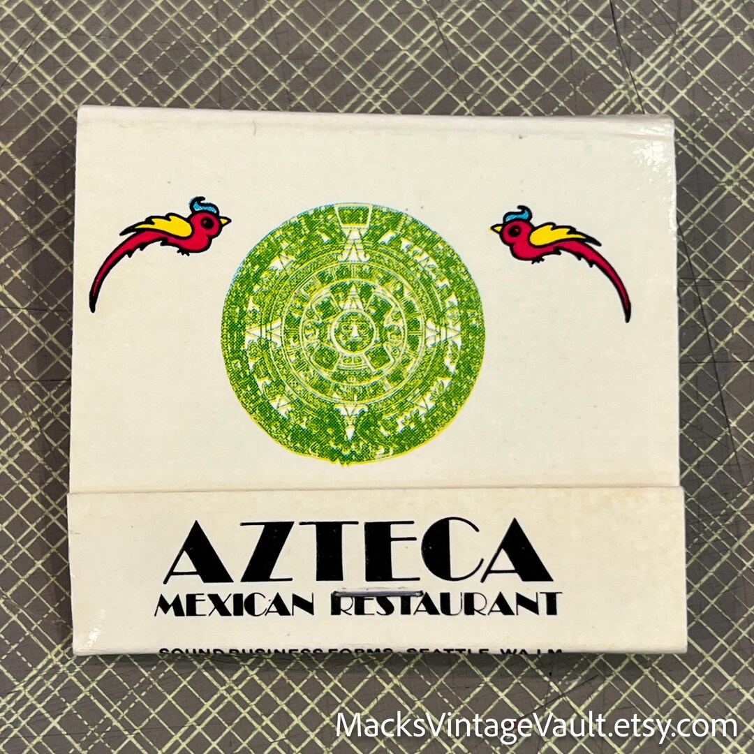 AZTECA MEXICAN RESTAURANT, Washington State - Vintage Matchbook ...
