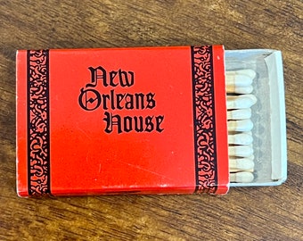 Vintage Kentucky Matchbook - Vintage Matches - NEW ORLEANS HOUSE Restaurant - Louisville, Lexington, Kentucky, Indianapolis, Indiana