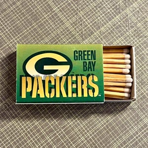 Green Bay PACKERS - Vintage NFL Football Matchbox - Vintage Matches - Sports Team Memorabilia - nfl Team