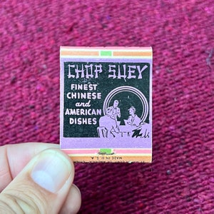 Vintage Chicago Matchbook - Vintage Chinese Restaurant Matches - Shanghai Inn, Chop Suey