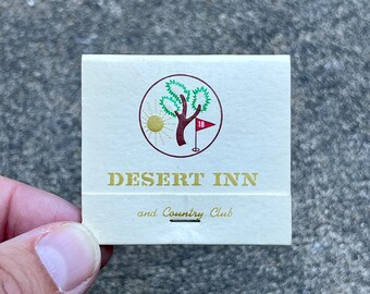 Vintage Las Vegas Matchbook - Desert Inn Hotel and Country Club Matches - Antique Las Vegas Memorabilia, Nevada