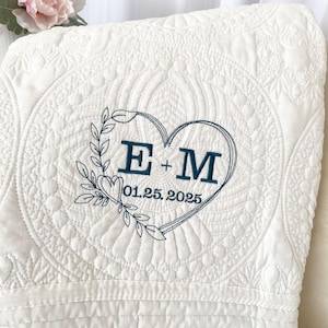 Wedding Gift Blanket Personalized Wedding Throw Monogrammed Wedding Blanket Personalized Blanket Gift Embroidered Wedding Keepsake Blanket