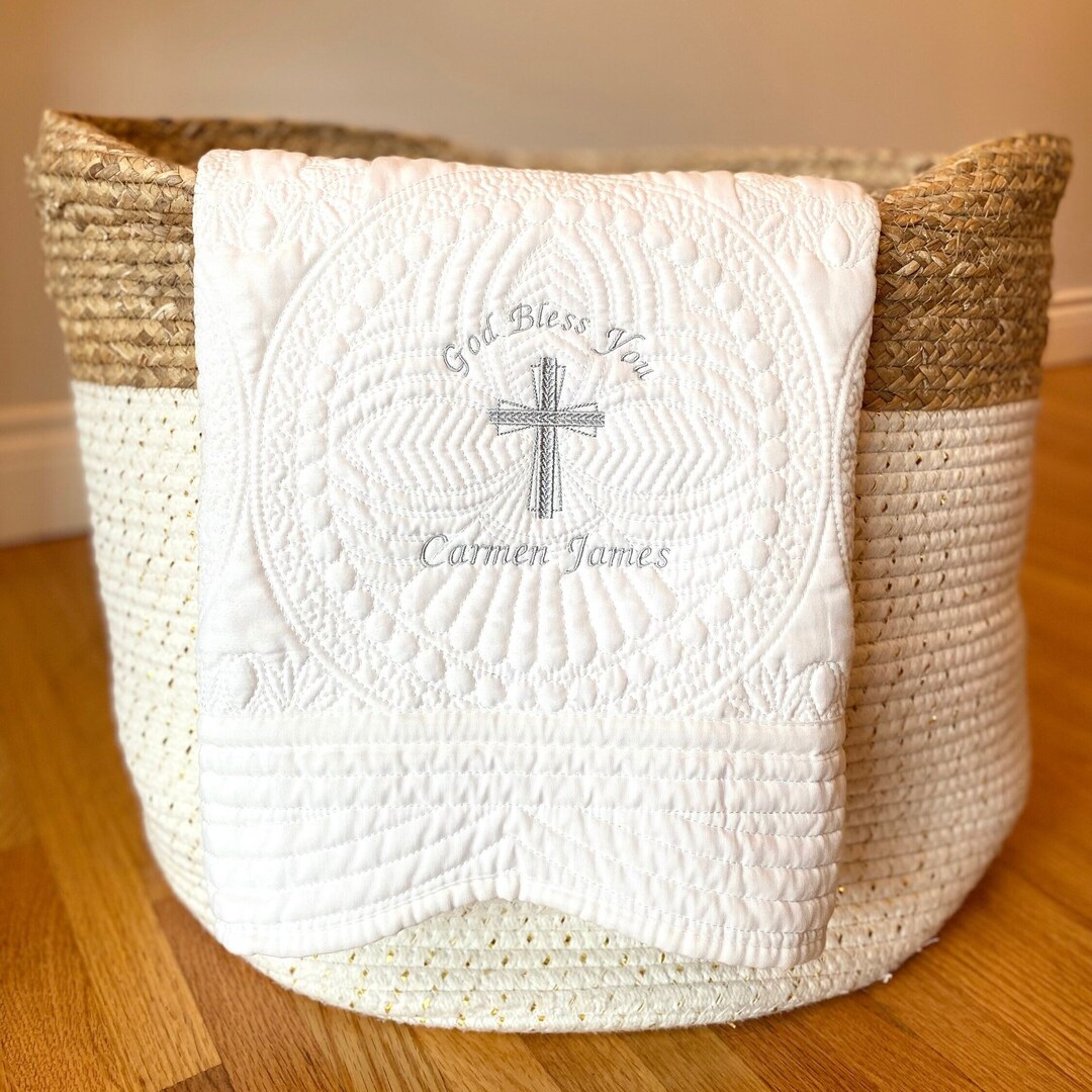 Baptismal Keepsake Blanket Gift Newborn Blessing Gift Dedication