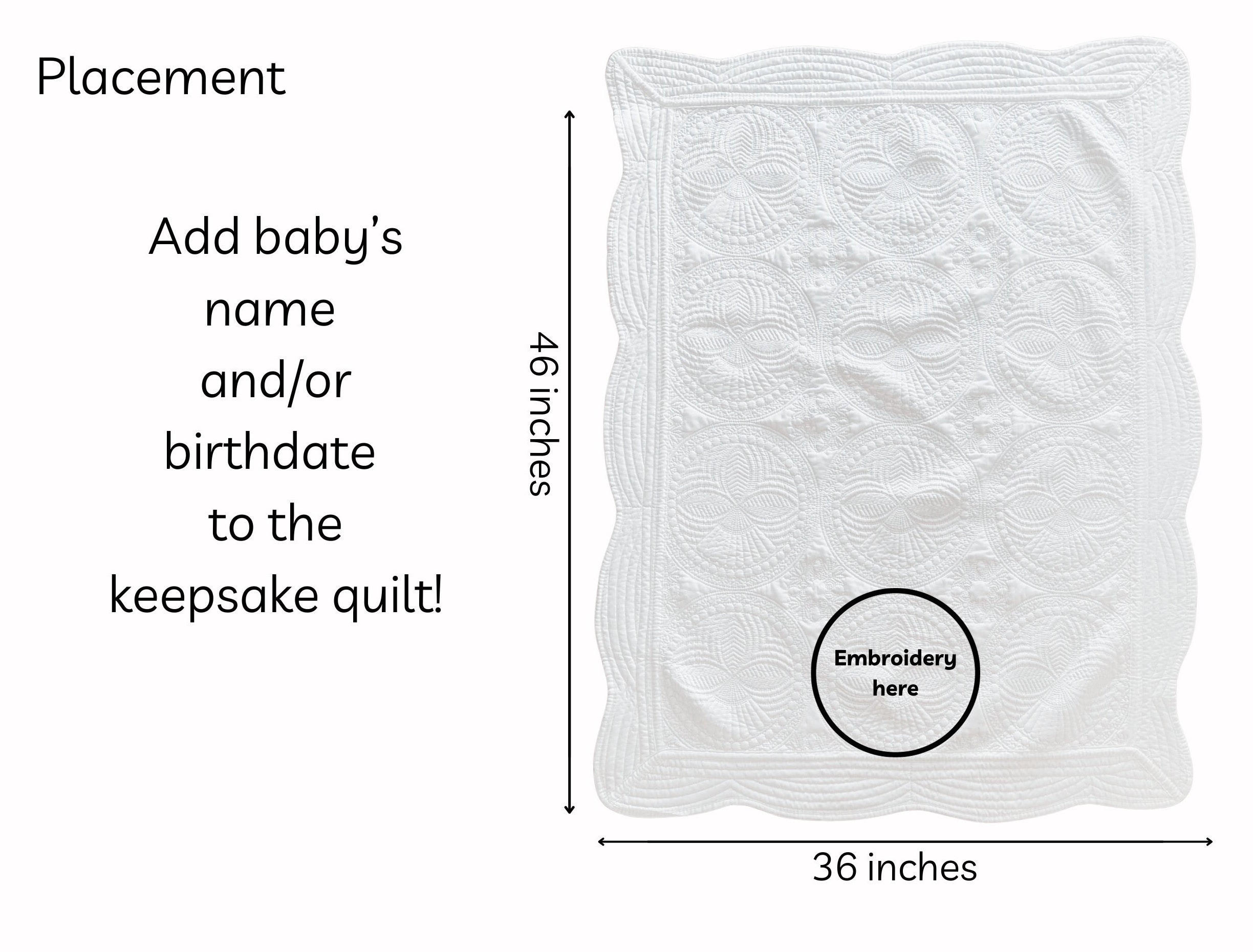 Monogrammed Quilt Baby Personalized Baby Gift Baby Heirloom Quilt