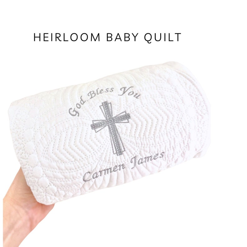Baptismal Keepsake Blanket Gift Newborn Blessing Gift Dedication