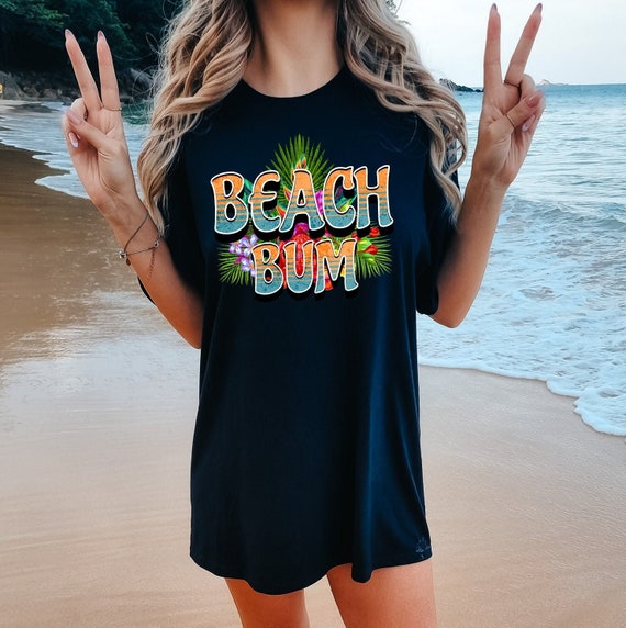 Beach Bum Shirt: Tropical Floral Graphic Tee