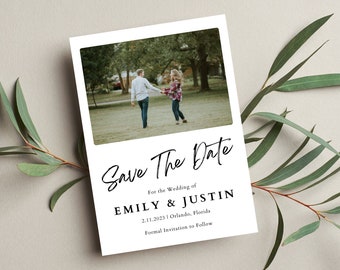 Minimalist Save the Date Template | Save the Date Template | Save the Date Template Download | Photo Save the Date | Editable | Downloadable