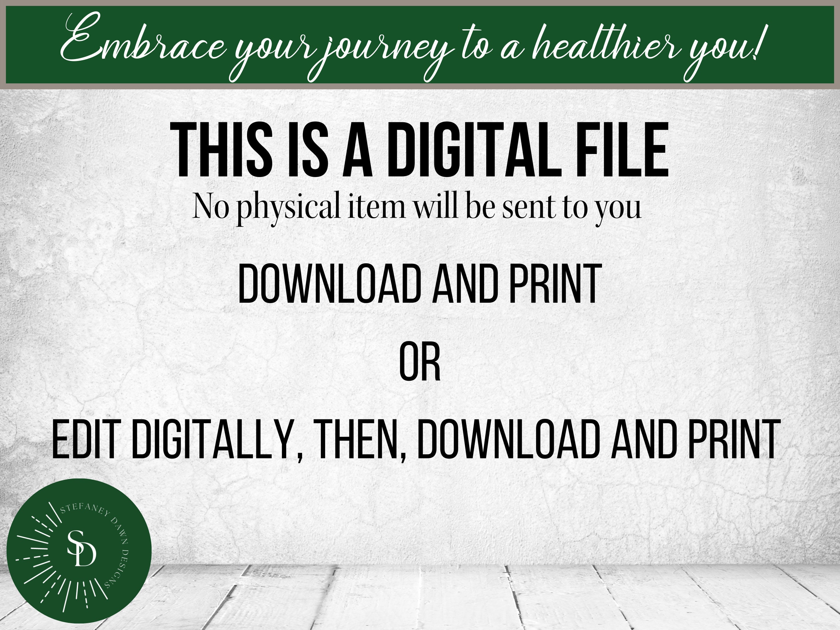 Printable Digital Weight Loss Tracker Bundle, Health Fitness Exercise ...
