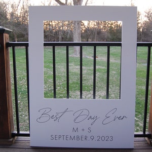 Photo Prop Frame, Photo Frame Cut Out, Wedding Polaroid Cut Out, Selfie Photo Prop, Personalized Frame, Local Pick Up ONLY Grimes IA Pick Up