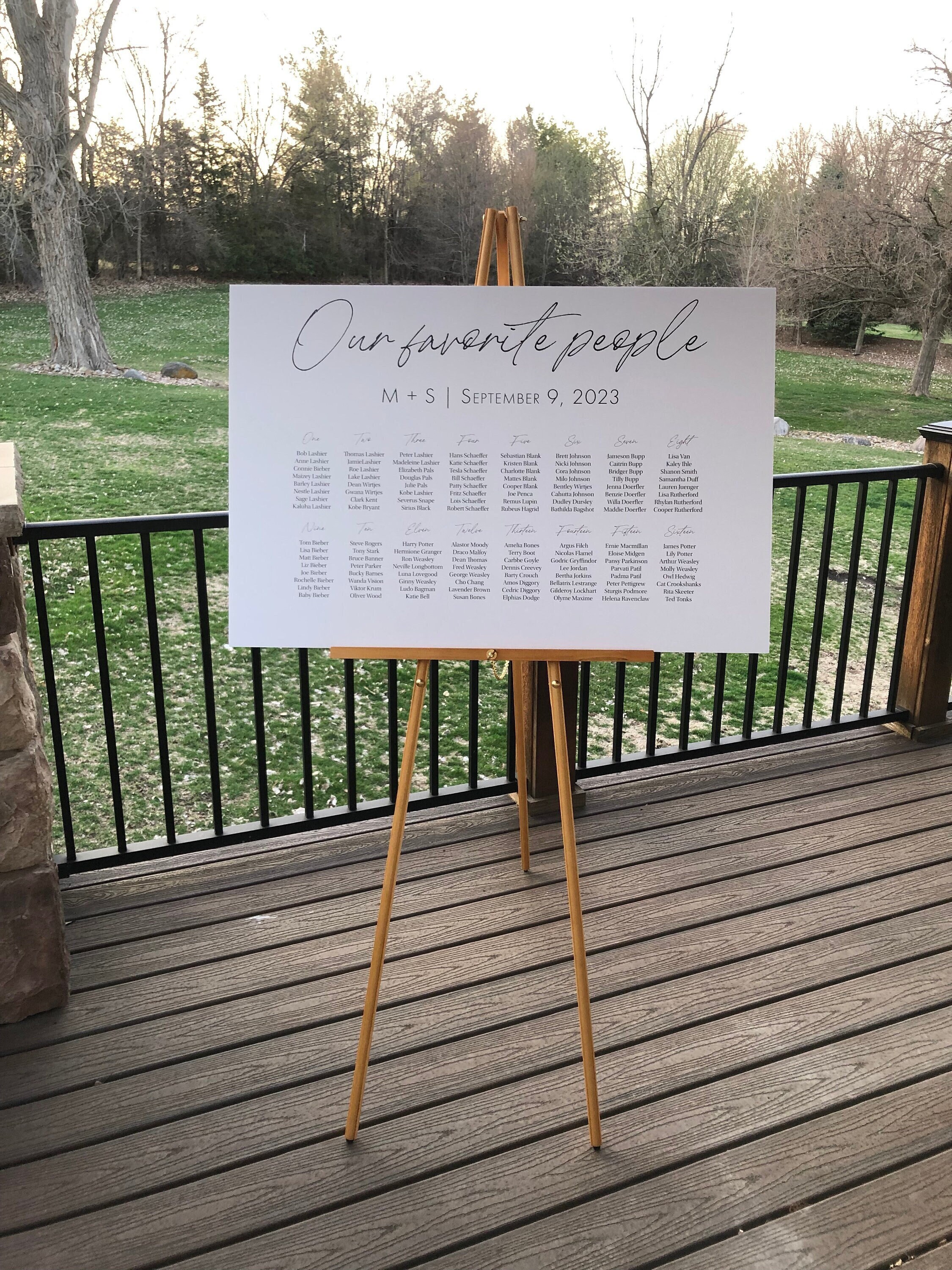 Wedding Seating Chart, Personalized Seating Chart, Seating Plan Sign ...