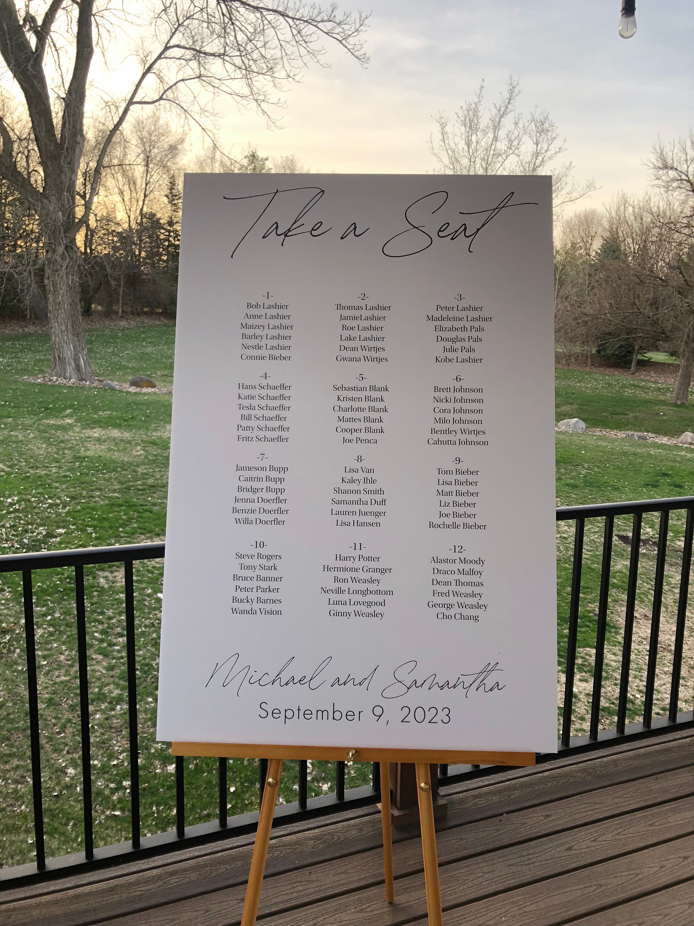 Wedding Seating Chart, Personalized Seating Chart, Seating Plan Sign ...