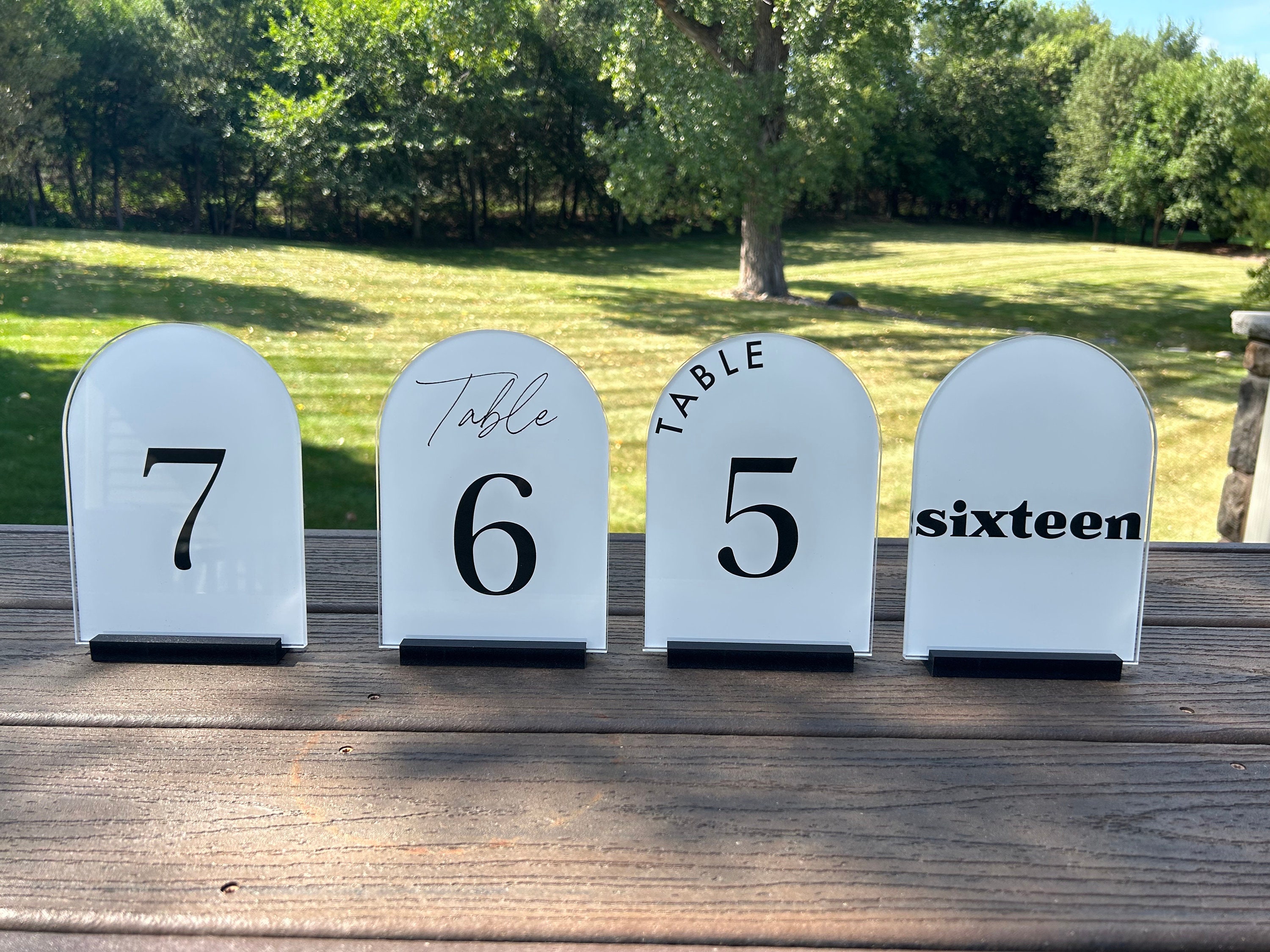 Arched Table Numbers, Wedding Table Numbers, Acrylic Table Numbers ...