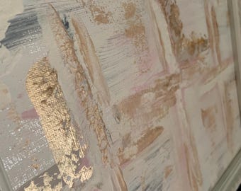 Abstract Christian Art, Hand painted textured cross artwork, Framed acrylic painting
