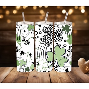 St. Patricks Skinny Tumbler | 20oz Shamrock Tumbler | St. Patricks Day Gift Tumbler | St Patty&#39;s Day Cup