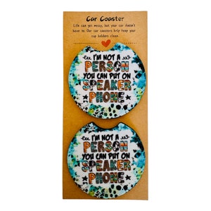 2.75&quot; Sarcastic Car Coaster | Car Coasters | Sarcasm Car Coasters | Set of 2 | Car Accessories | Cup Holder Car Coasters | Sassy Car Coaster