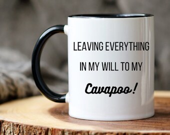 Cavapoo mug, cavapoo dog breed, cavapoo mom, cavapoo dad, cavapoo fur baby, cavapoo coffee mug, cavapoo lover gift idea, cavapoo dog mug
