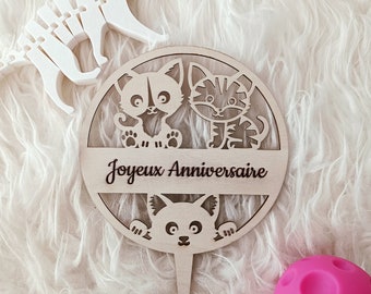 Cake Topper Chaton Mignon pour une Touche Féline à Votre Gâteau