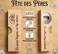 Personalized wooden spirit level with bottle opener – engraving of your choice, original gift for DIY enthusiasts, Father's Day, dads and godfathers product logo