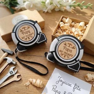 DIY-måttband med personlig gravyr - Perfekt present till gör-det-själv-entusiaster - födelsedag - fars dag eller morfäder